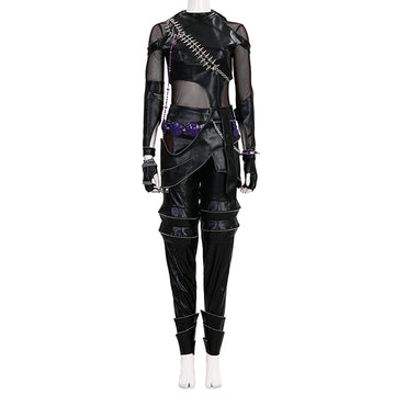 Deluxe Kpop Demon Hunters Zoey Combat Cosplay Costume Black Leather Halloween Suit Becostume